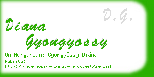 diana gyongyossy business card